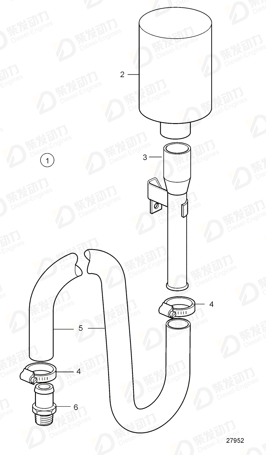 VOLVO Pipe connection 22013231 Drawing